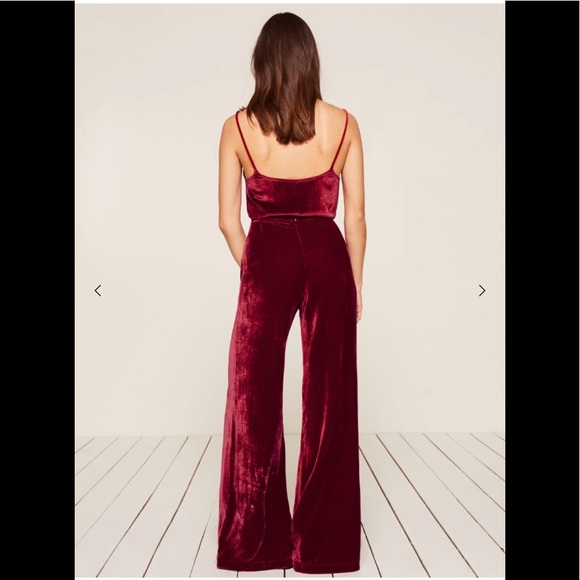 Reformation Clint Pant in Crimson Sz 10 - Picture 4 of 7